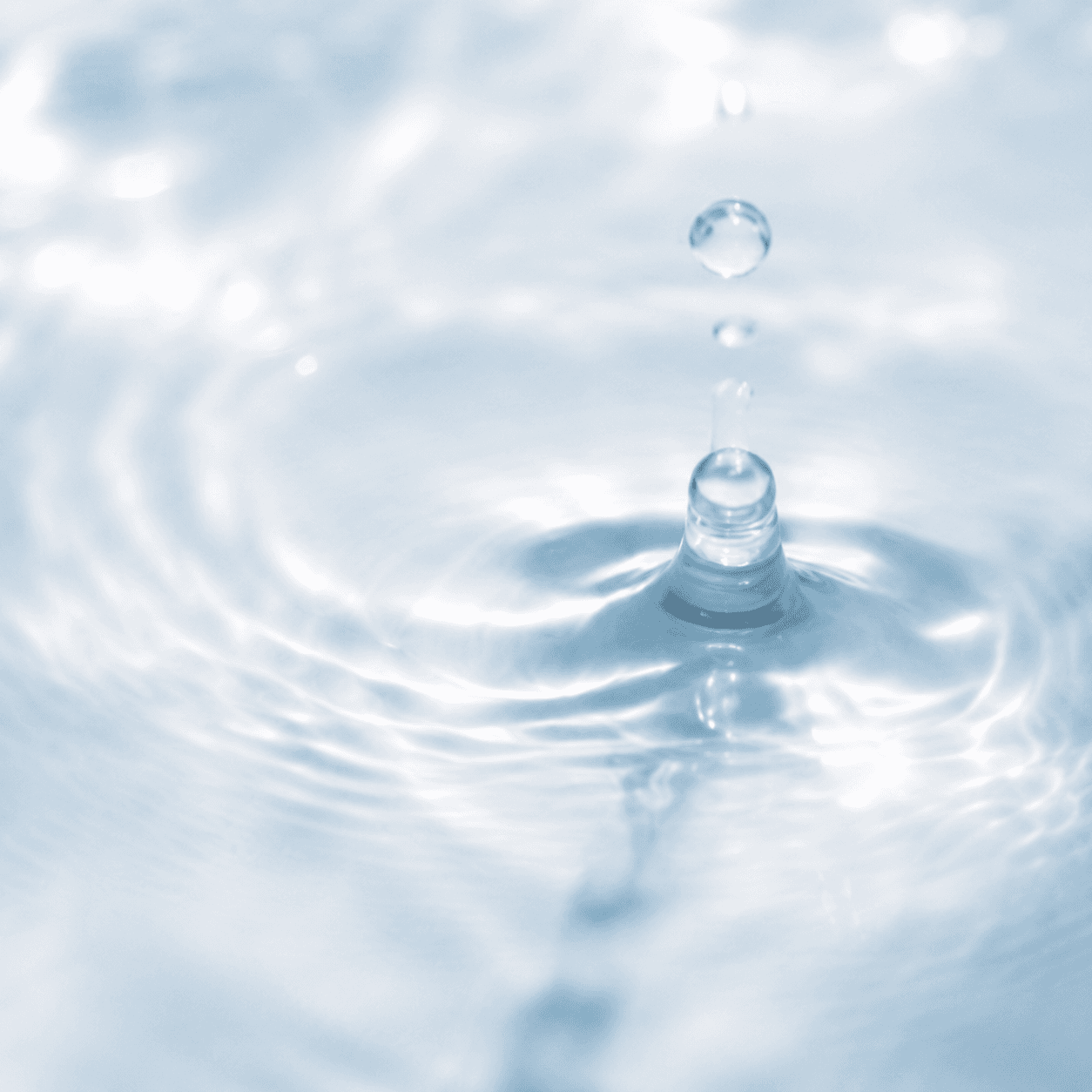 水面に広がる透明感のある波紋